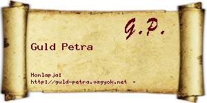 Guld Petra névjegykártya